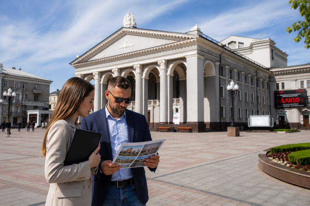 Оренда квартир у Рівному: що варто знати орендарю Агент з нерухомості проводить консультацію на центральній площі Рівного, допомагаючи клієнтам із купівлею та продажем житла.