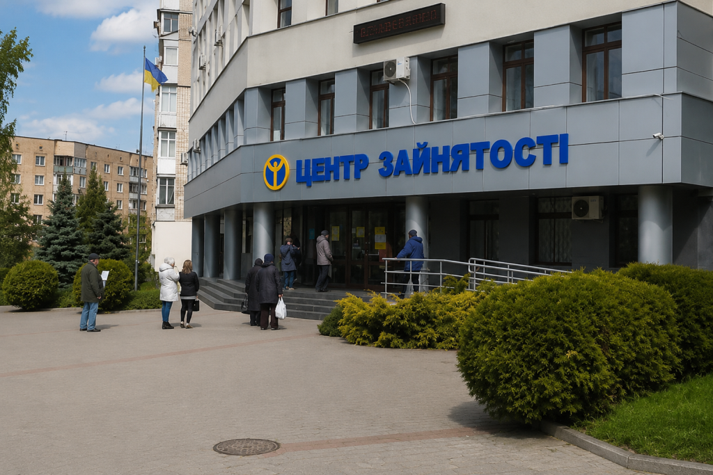 Як шукати роботу в Рівному: майданчики та поради Інфографіка про роботу Рівненського центру зайнятості, доступні послуги, пошук вакансій та підтримку для шукачів роботи.